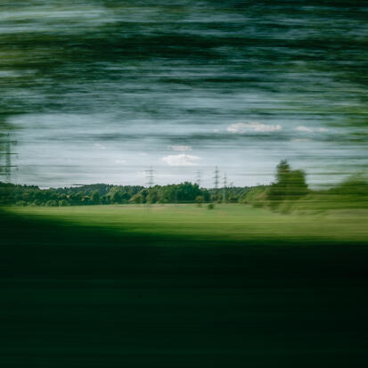 Alstom hydrogen railshow Czech countryside 
