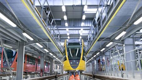  Reims Tramway at the depot and in test