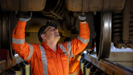 Alstom employee at Wulkuraka site in Queensland, Australia